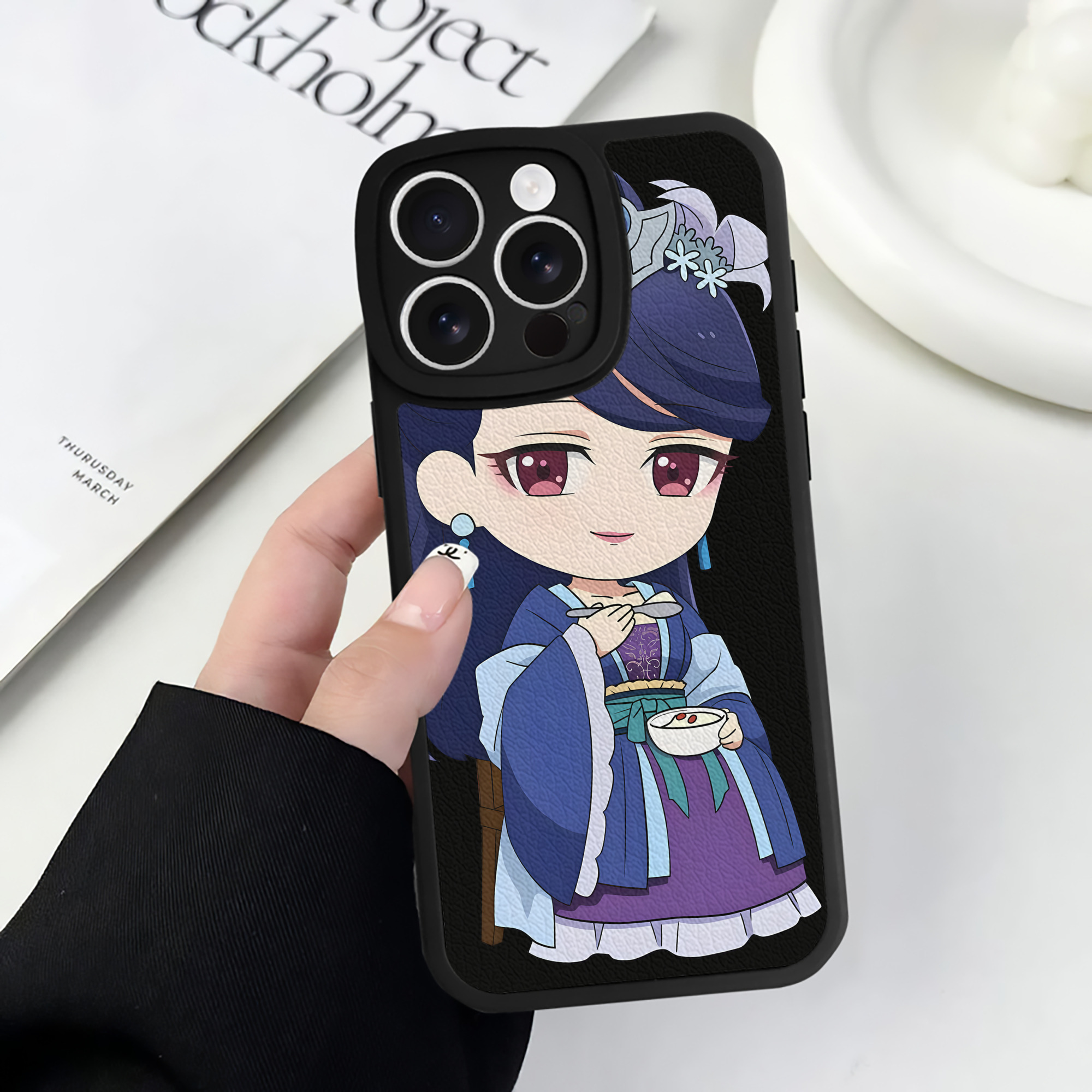 （画像用） 薬屋のひとりごと The Apothecary Diaries 【iPhone 16シリーズ対応】シリコンスマホケース（レザー調） 材質：シリコン